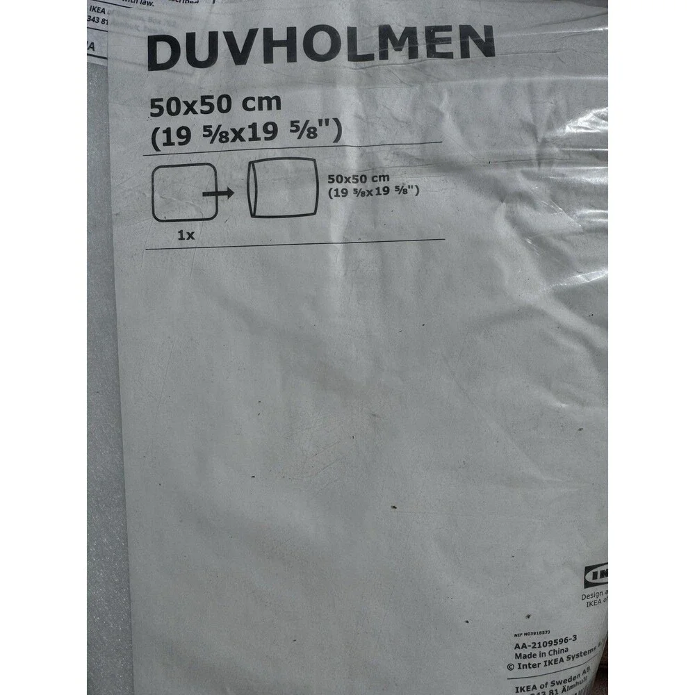 Set Of 2 IKEA Duvholmen Pillow Seat Cushion 50 cm X 50 cm Discontinued